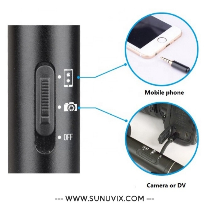 Micro Dynamique Sans fil Debra DV02H pour caméra / smartphone